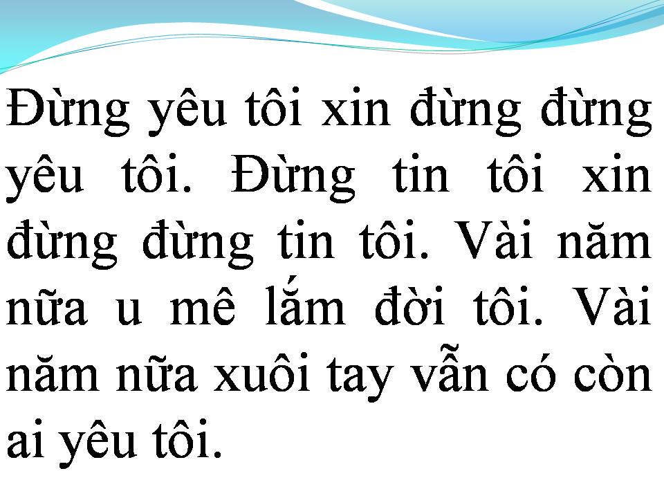 Lời bài hát ĐỪNG YÊU TÔI