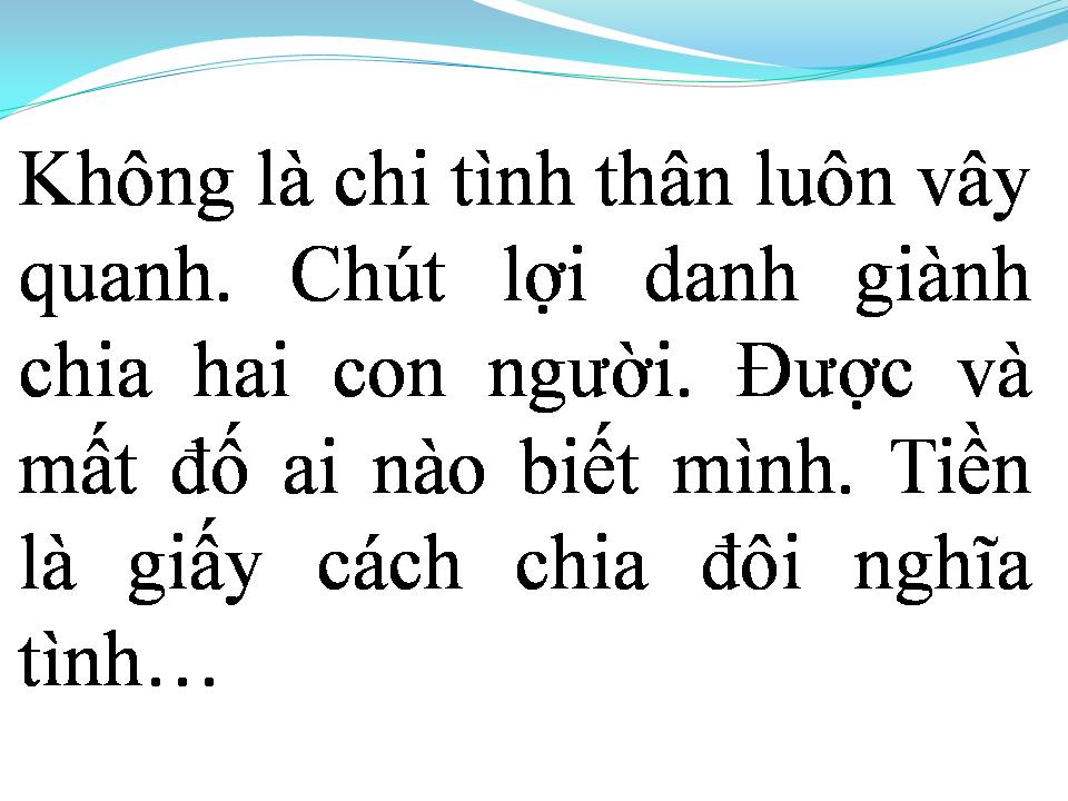 Lời bài hát ĐƯỢC VÀ MẤT