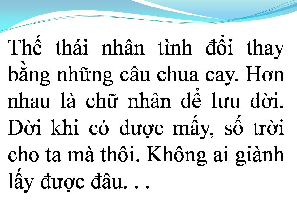 Lời bài hát ĐƯỢC VÀ MẤT