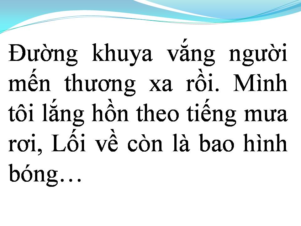 Lời bài hát ĐƯỜNG KHUYA