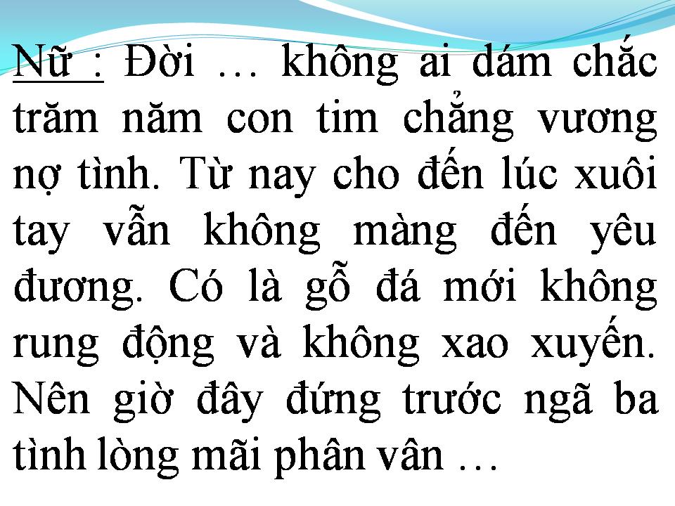 Lời bài hát ĐƯỜNG TÌNH HAI LỐI