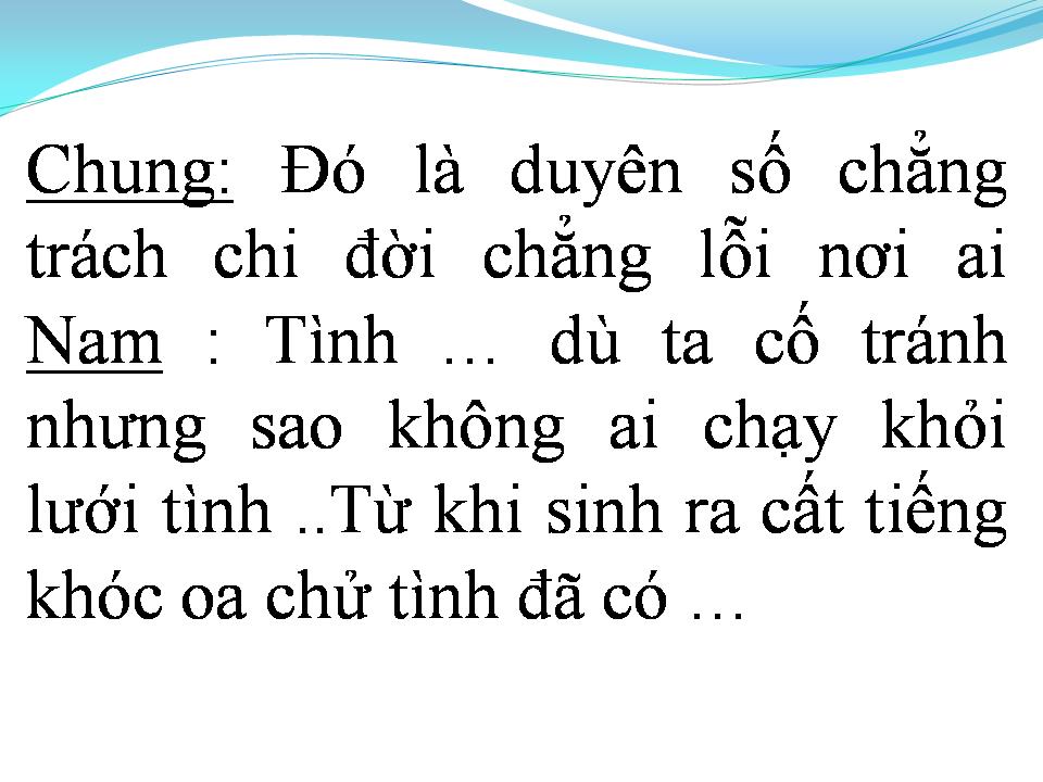 Lời bài hát ĐƯỜNG TÌNH HAI LỐI