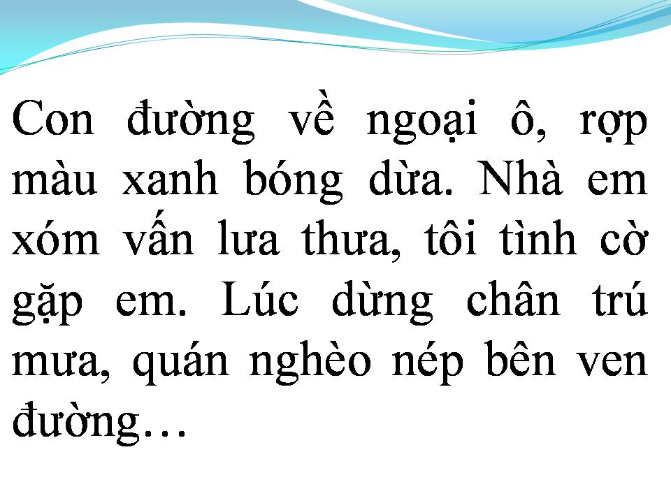 Lời bài hát ĐƯỜNG VỀ NGOẠI Ô