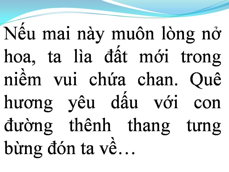 Lời bài hát ĐƯỜNG VỀ QUÊ HƯƠNG