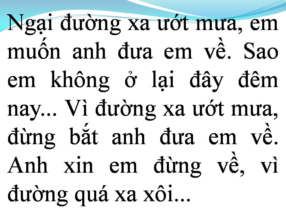 Lời bài hát ĐƯỜNG XA ƯỚT MƯA