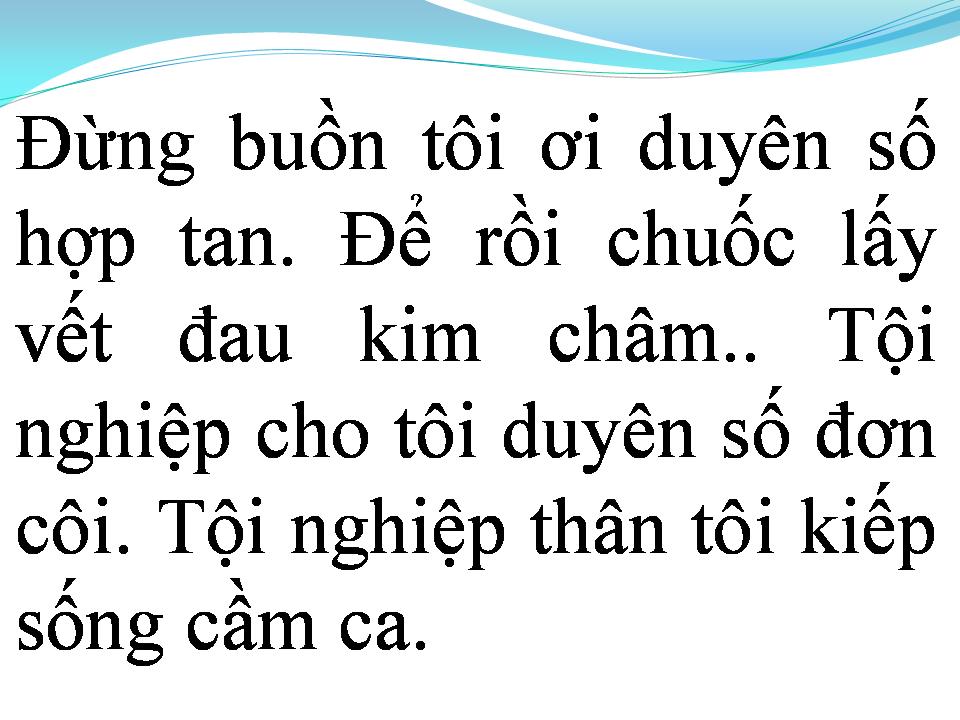 Lời bài hát DUYÊN SỐ CẦM CA