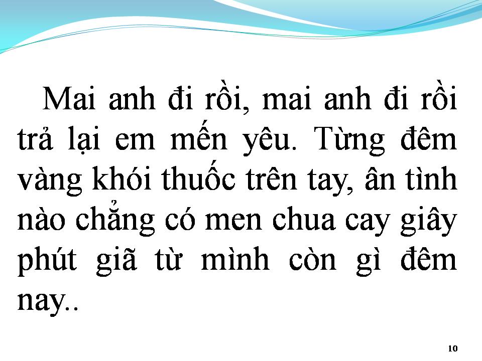 Lời bài hát MAI ANH ĐI RỒI