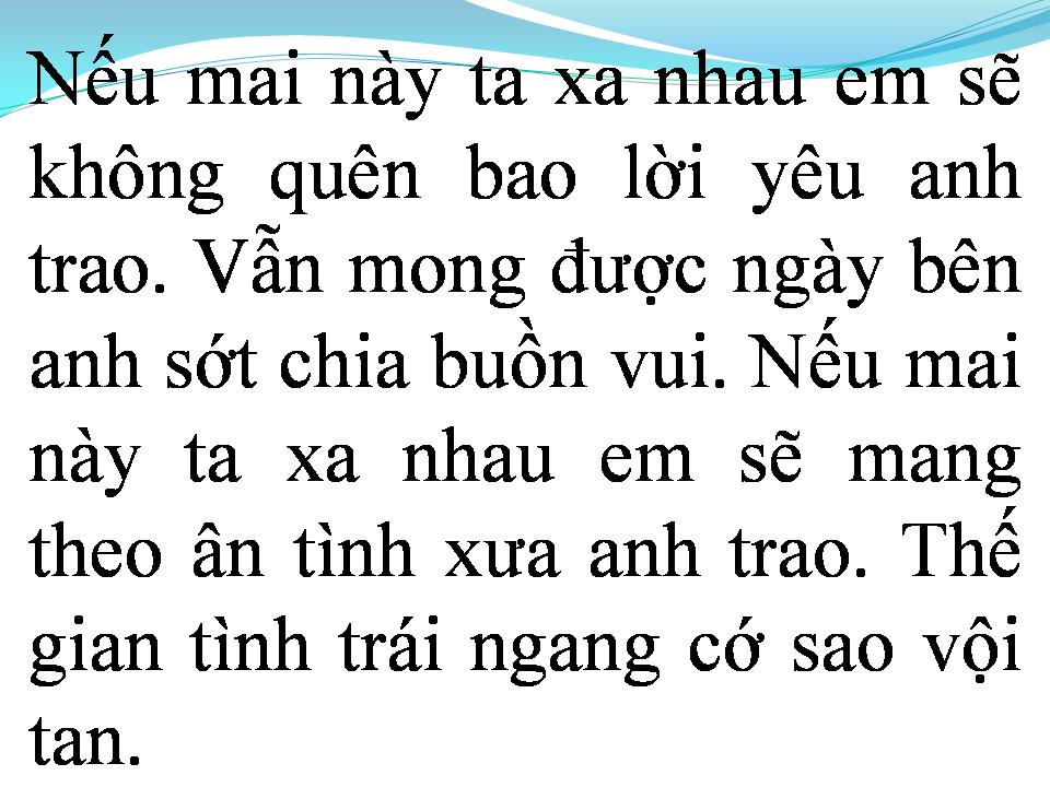 Lời bài hát MÃI LÀ NGƯỜI ĐẾN SAU