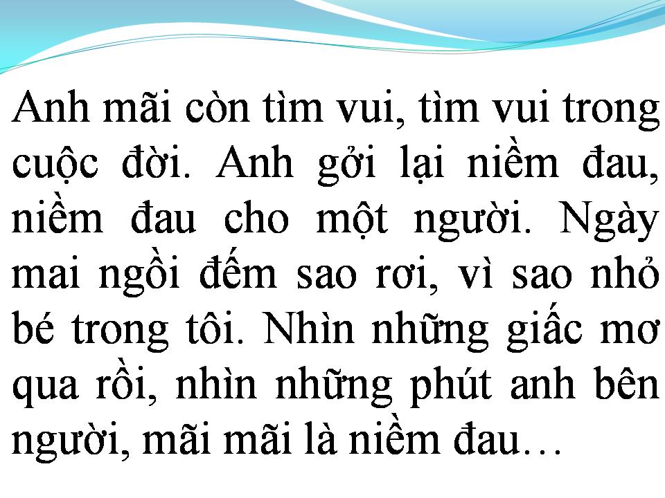 Lời bài hát MÃI LÀ NIỀM ĐAU