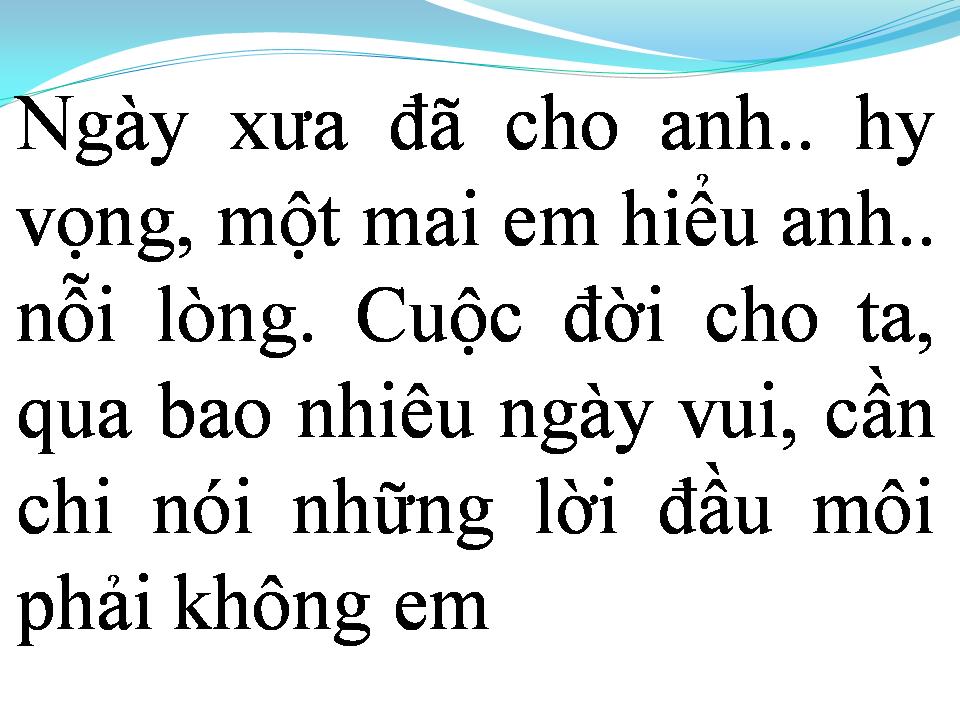 Lời bài hát MÃI MÃI MỘT TÌNH YÊU