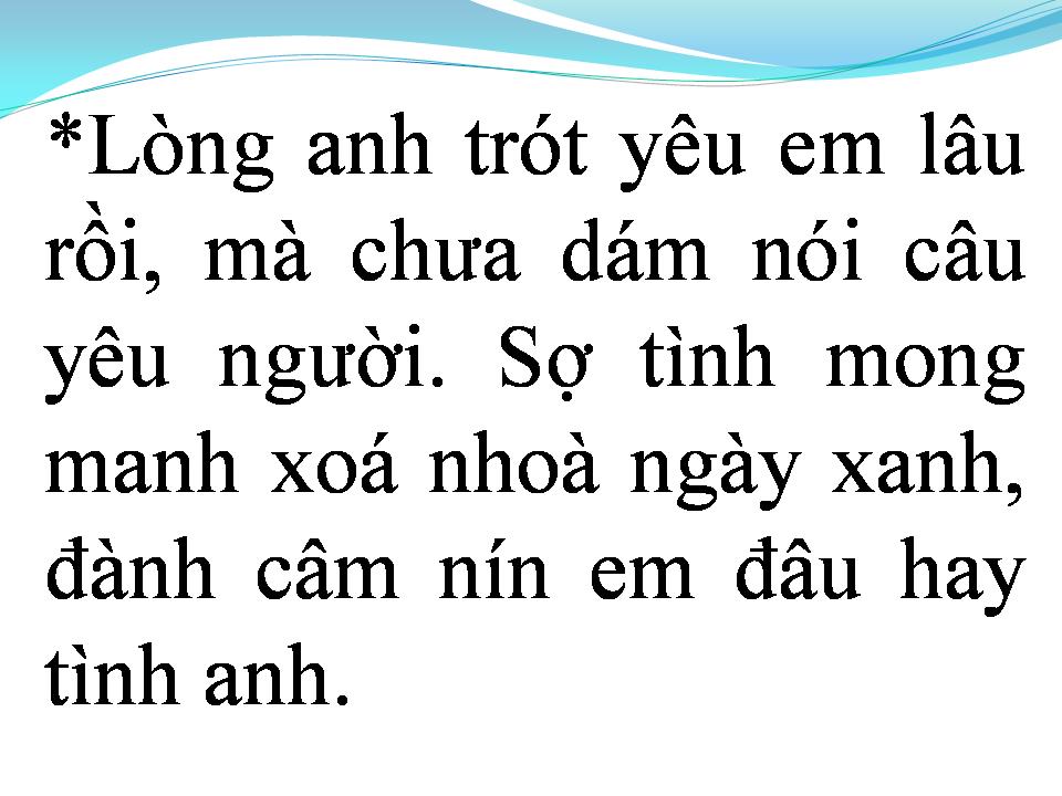 Lời bài hát MÃI MÃI MỘT TÌNH YÊU