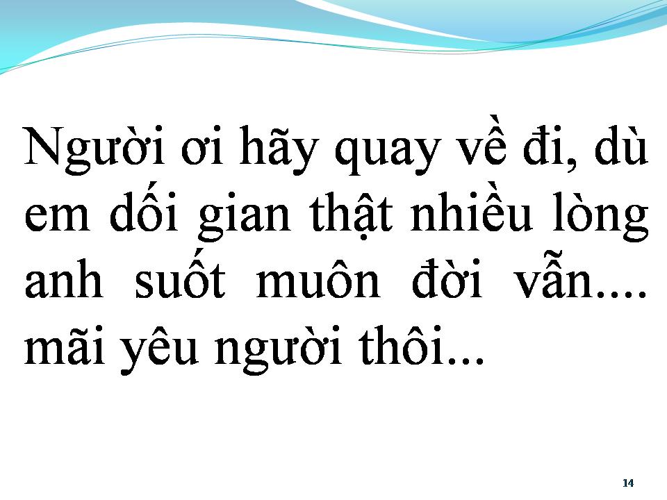 Lời bài hát MÃI YÊU NGƯỜI THÔI