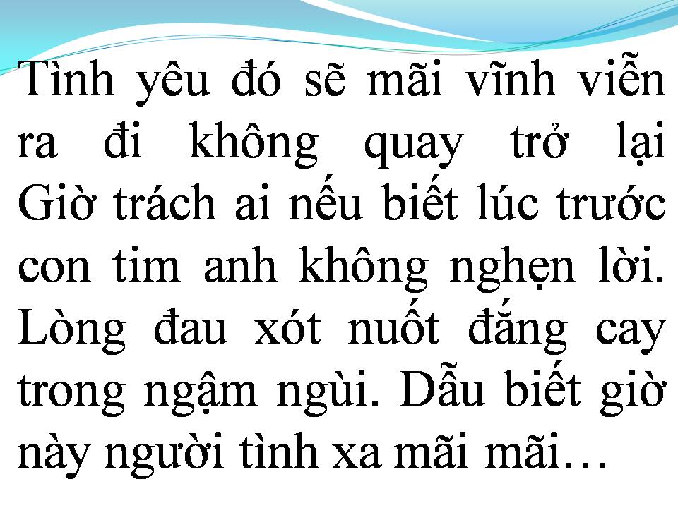 Lời bài hát MÃI YÊU RIÊNG EM