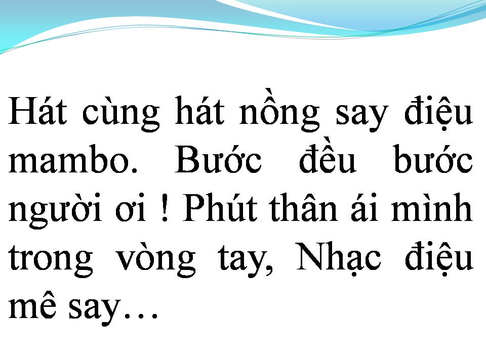 Lời bài hát MAMBO YÊU THƯƠNG