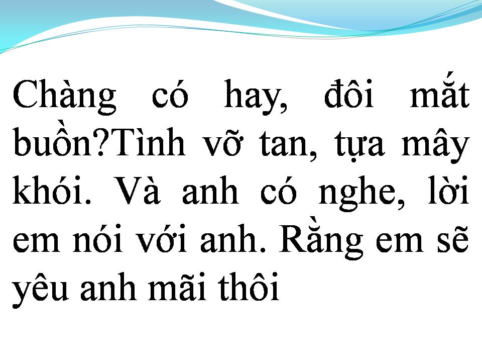 Lời bài hát MẮT BUỒN