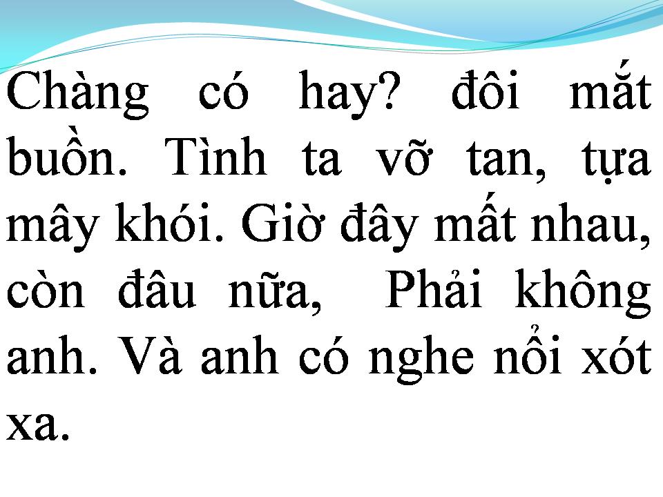 Lời bài hát MẮT BUỒN