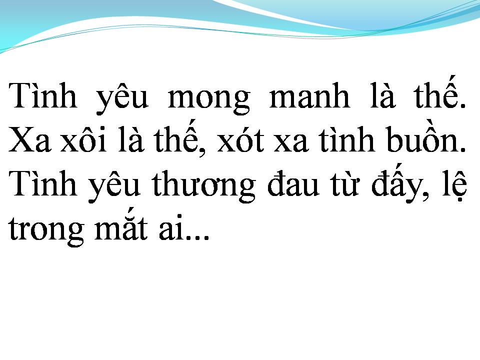 Lời bài hát MẮT LỆ CHO NGƯỜI TÌNH