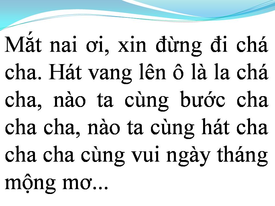 Lời bài hát MẮT NAI CHACHACHA