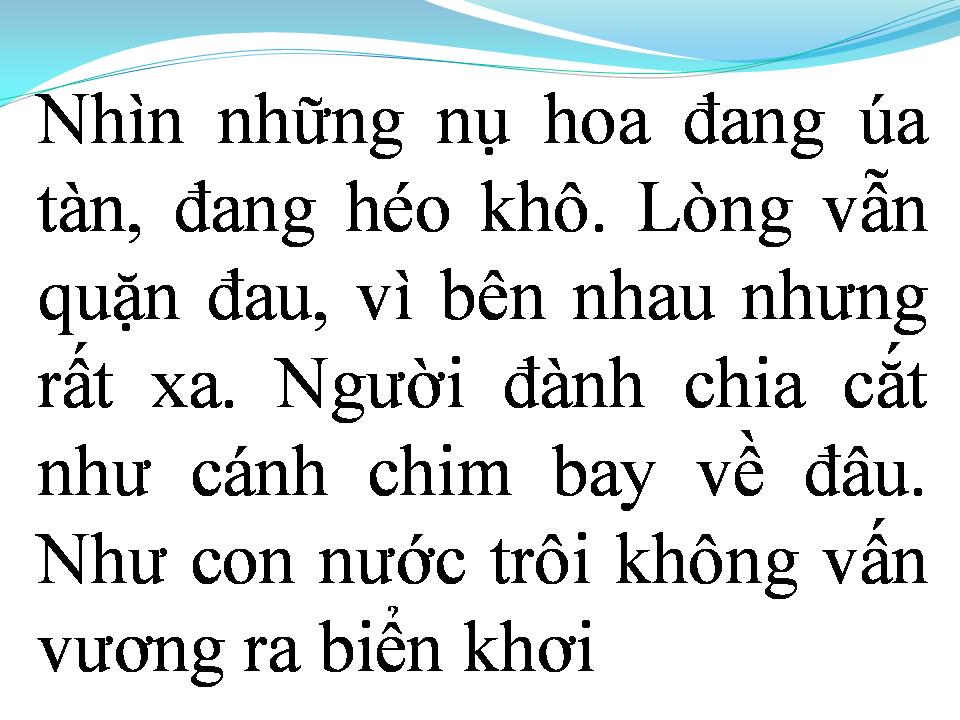 Lời bài hát MẤT NHAU TRONG VÒNG TAY