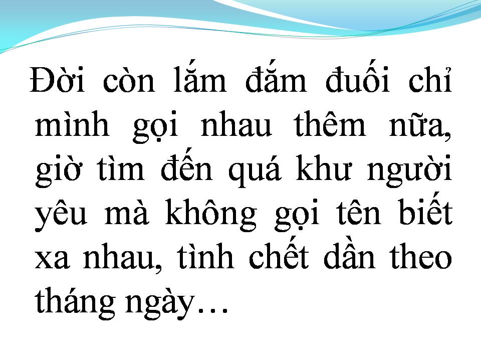 Lời bài hát MẤT NHAU