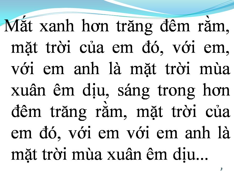 Lời bài hát MẶT TRỜI DỊU ÊM