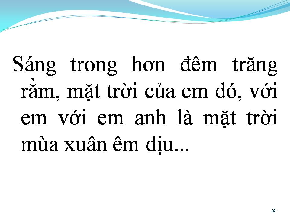 Lời bài hát MẶT TRỜI DỊU ÊM
