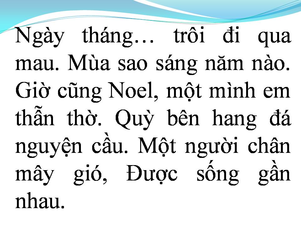 Lời bài hát MÀU XANH NOEL