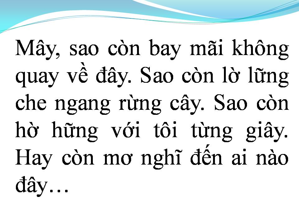 Lời bài hát MÂY LANG THANG