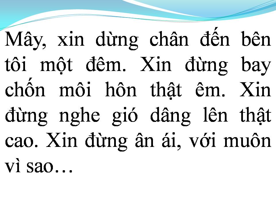 Lời bài hát MÂY LANG THANG
