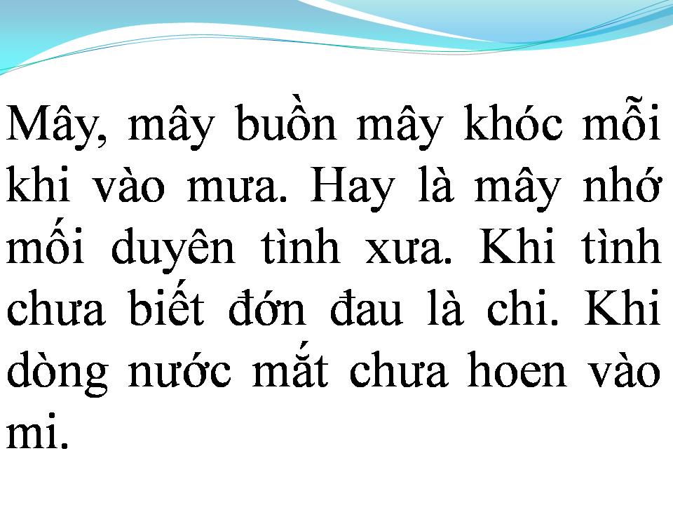 Lời bài hát MÂY LANG THANG