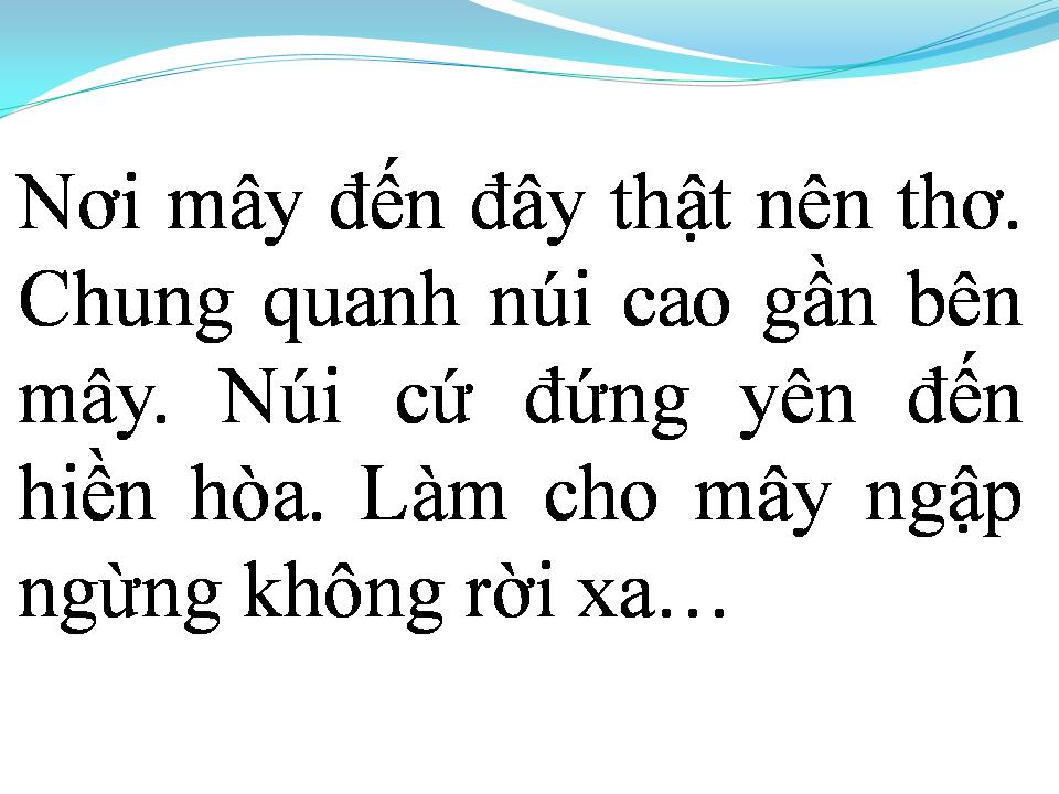 Lời bài hát MÂY VÀ NÚI