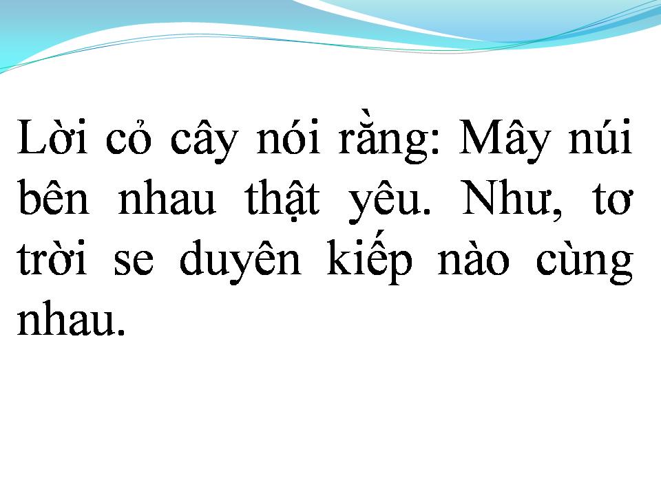 Lời bài hát MÂY VÀ NÚI