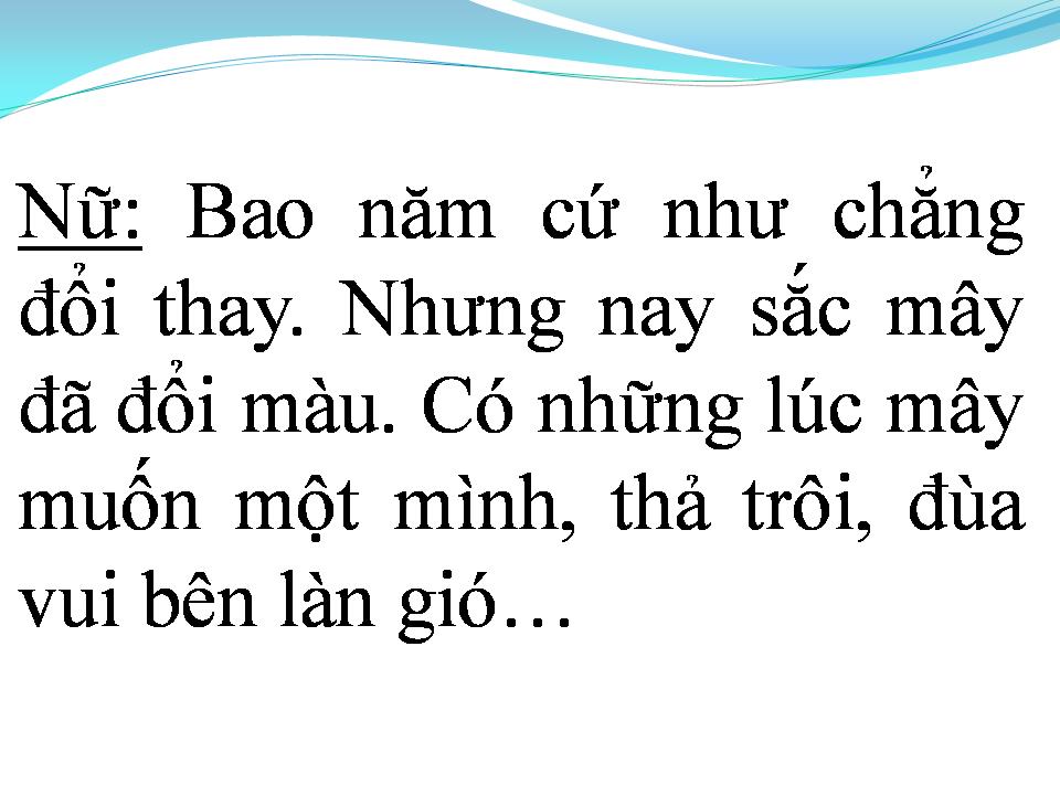 Lời bài hát MÂY VÀ NÚI