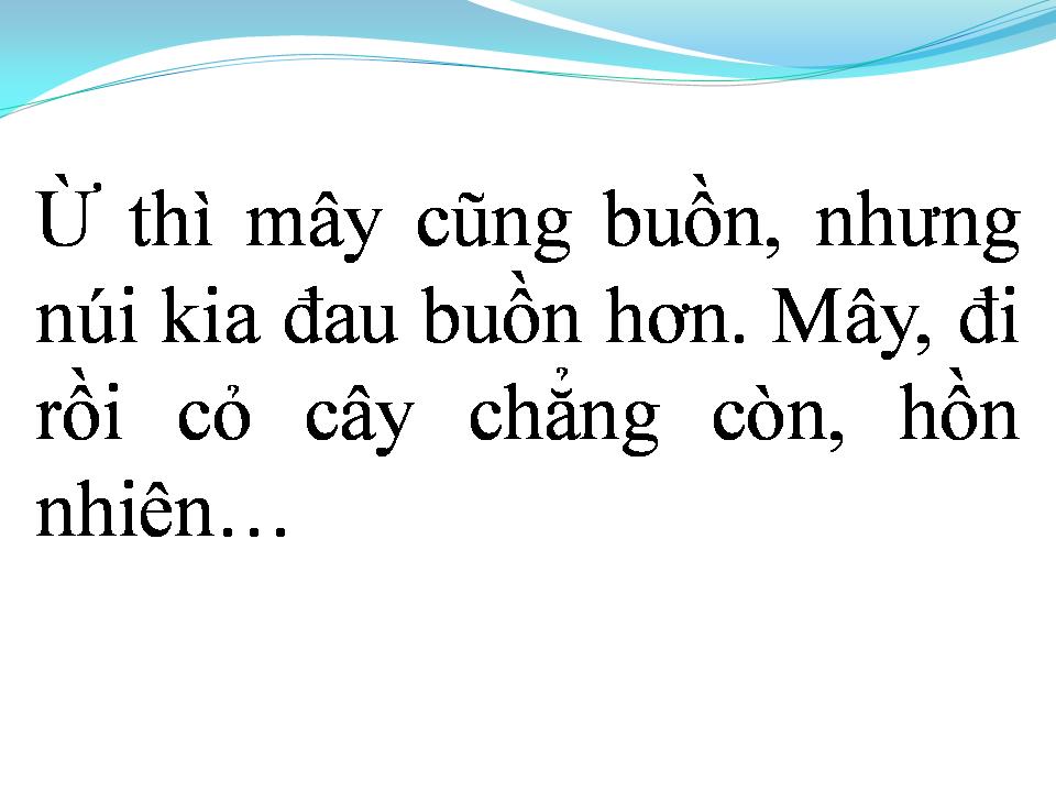 Lời bài hát MÂY VÀ NÚI