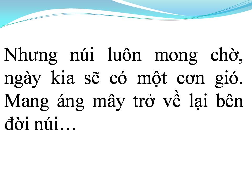 Lời bài hát MÂY VÀ NÚI