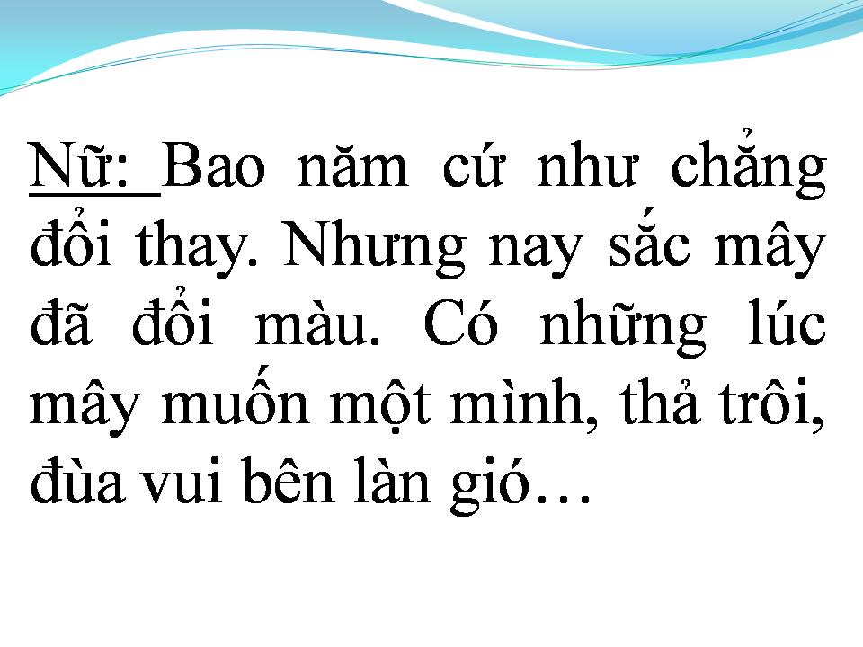 Lời bài hát MÂY VÀ NÚI