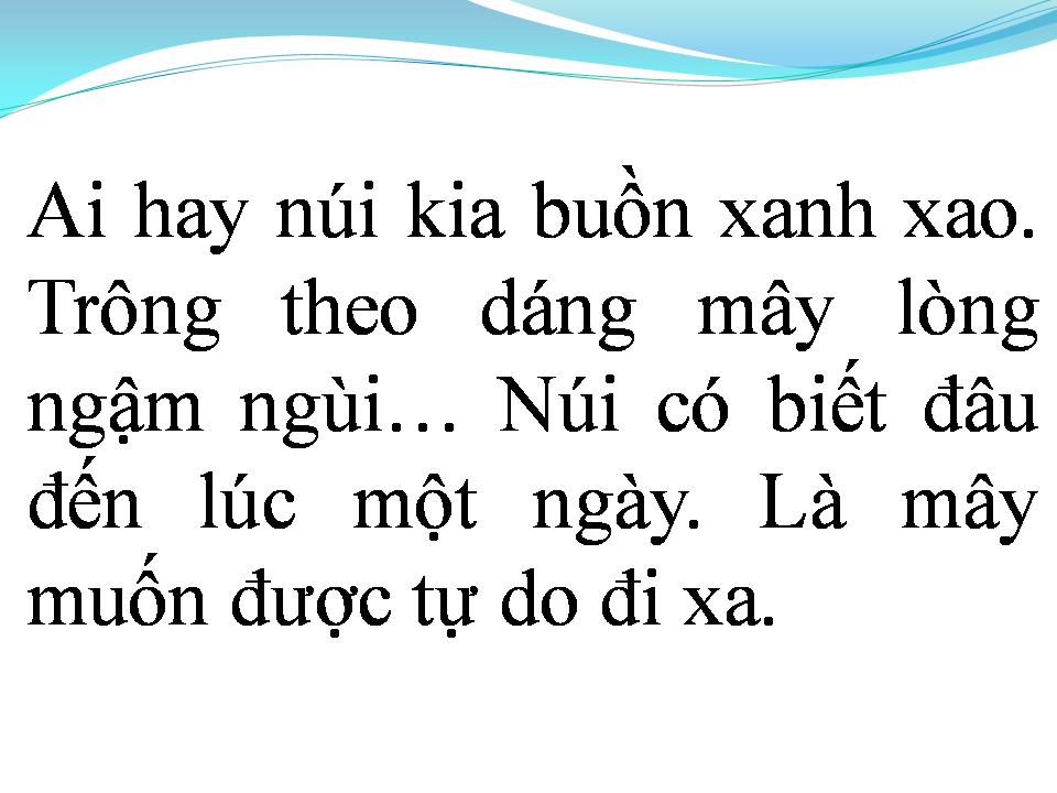 Lời bài hát MÂY VÀ NÚI
