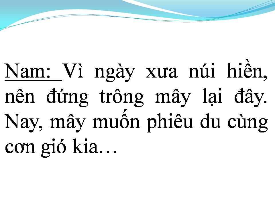 Lời bài hát MÂY VÀ NÚI