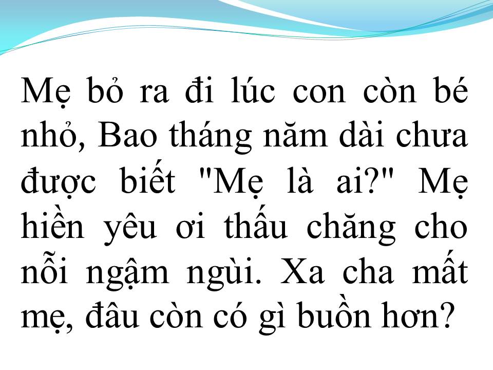 Lời bài hát MẸ