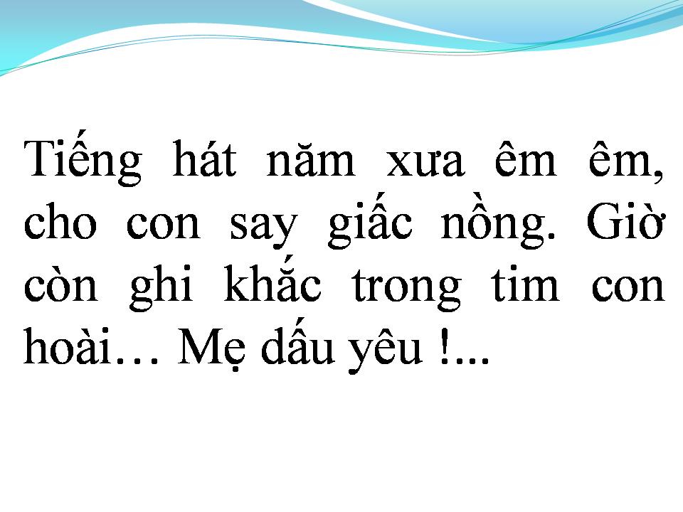 Lời bài hát MẸ DẤU YÊU