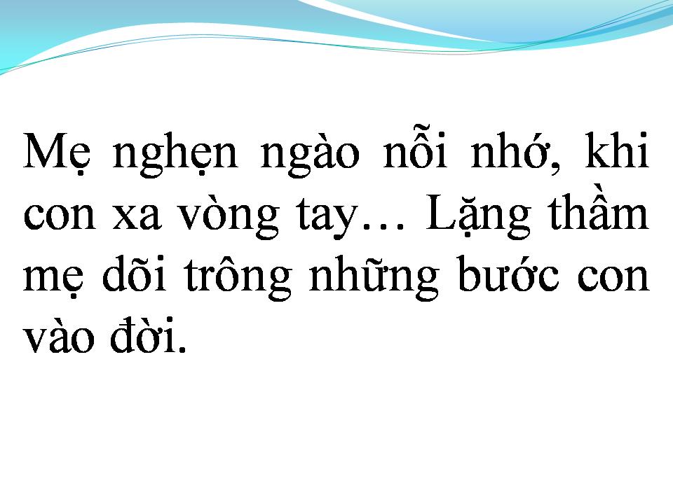 Lời bài hát MẸ DẤU YÊU