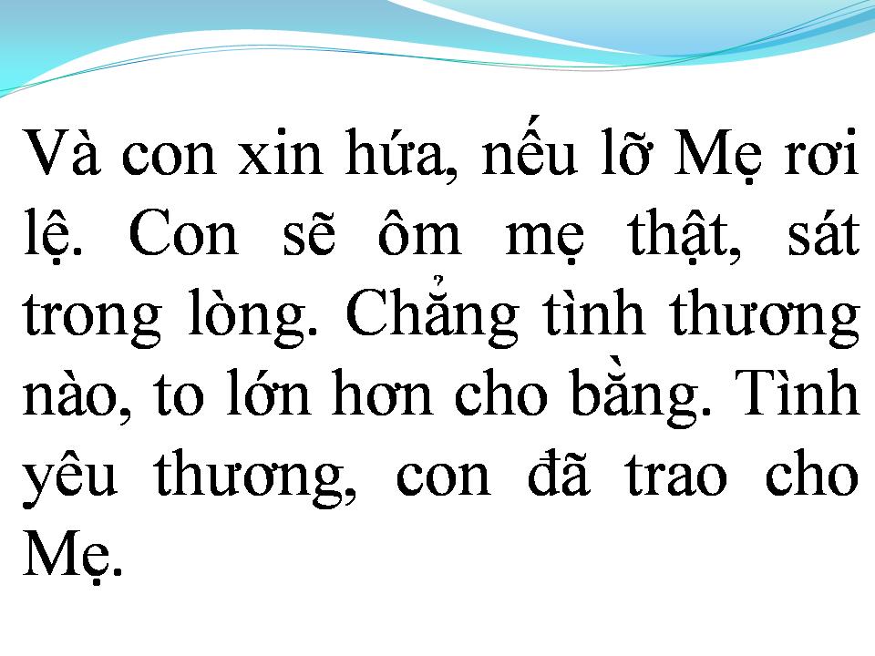 Lời bài hát MẸ HIỀN YÊU DẤU