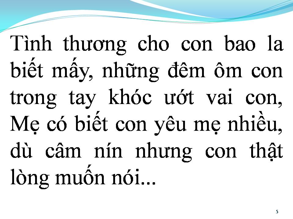 Lời bài hát MẸ YÊU
