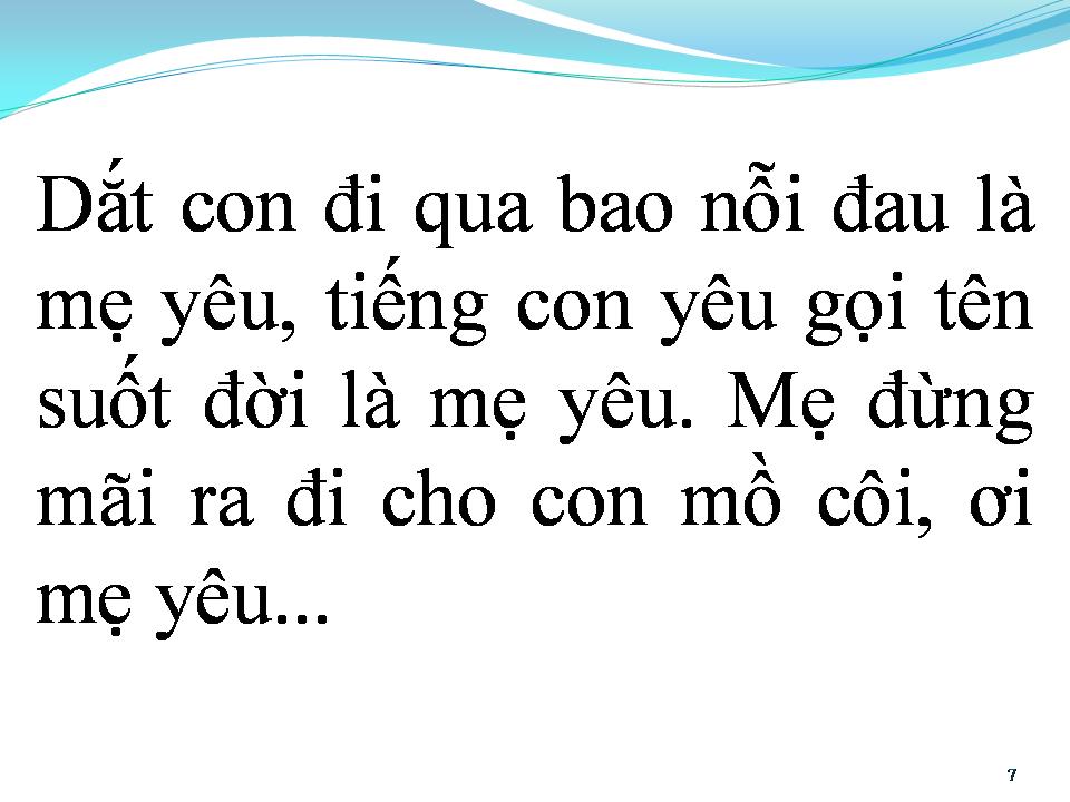 Lời bài hát MẸ YÊU
