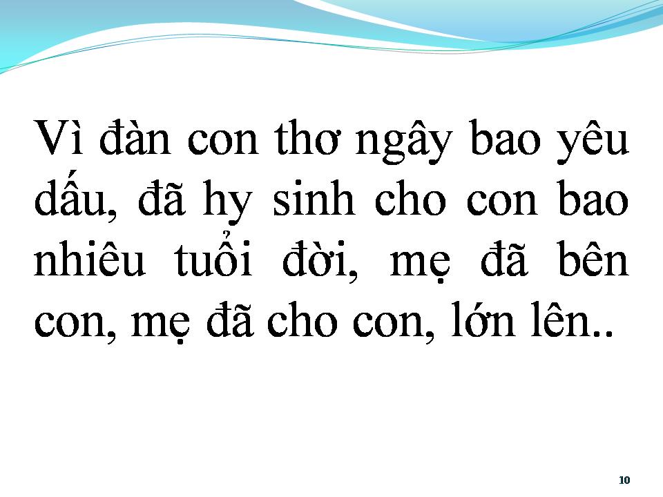 Lời bài hát MẸ YÊU