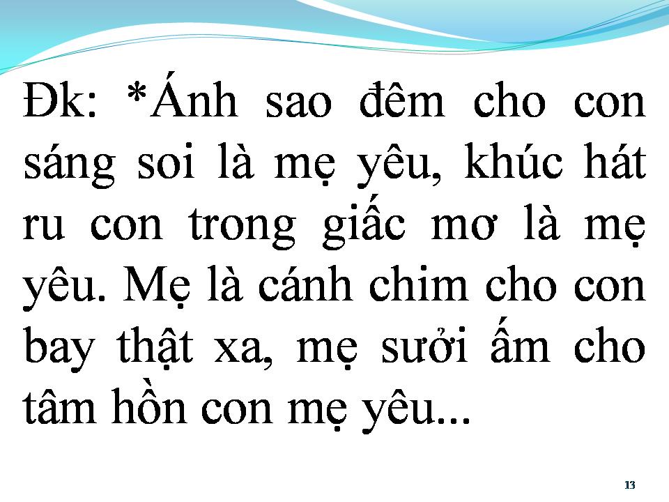 Lời bài hát MẸ YÊU