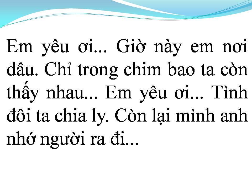 Lời bài hát MÊNH MÔNG TÌNH BUỒN