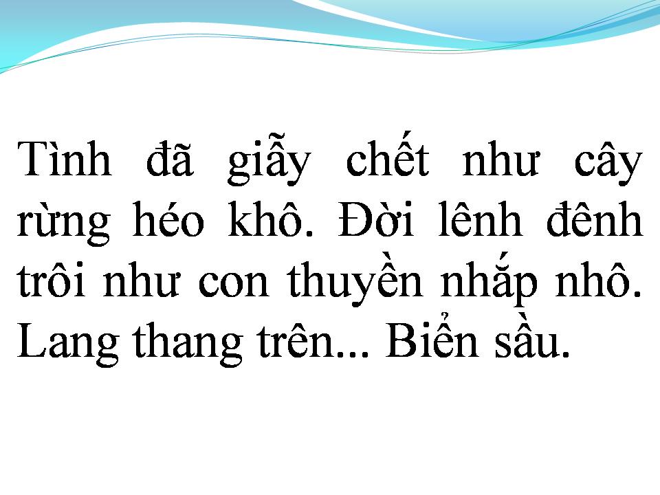 Lời bài hát MÊNH MÔNG TÌNH BUỒN
