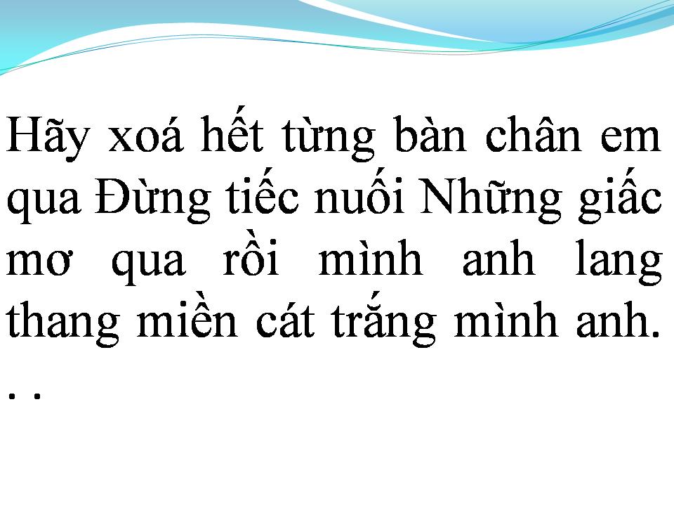 Lời bài hát MIỀN CÁT TRẮNG