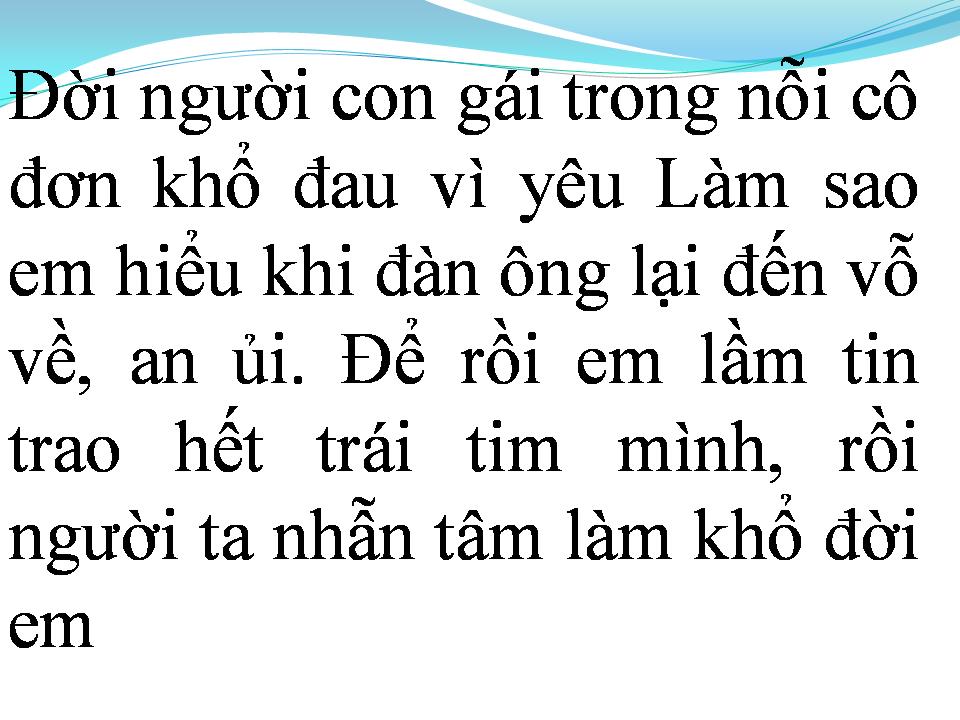 Lời bài hát MIỆNG LƯỠI ĐÀN ÔNG